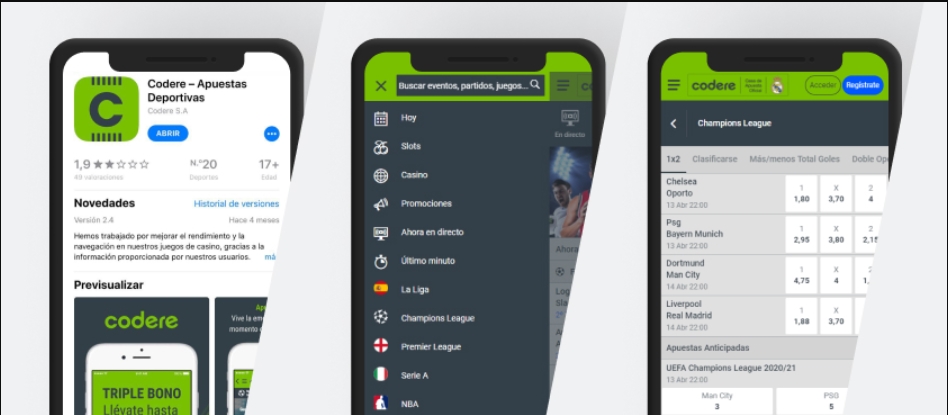 Apuestas deportivas en Codere España