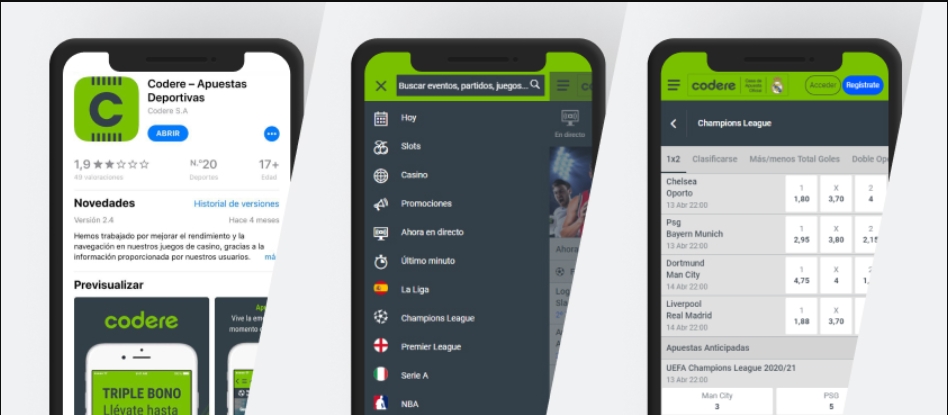 Codere apuestas deportivas app